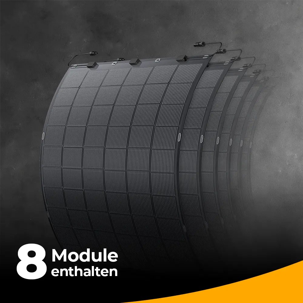 Balkonkraftwerk 1800W mit flexiblen Solarmodulen ohne Speicher - Set
